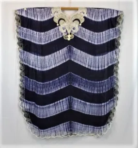African Bubu / Caftan - Indigo Tie-Dye (01)