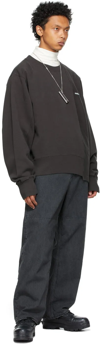 AMBUSH Black Oversized Drawstring Jeans