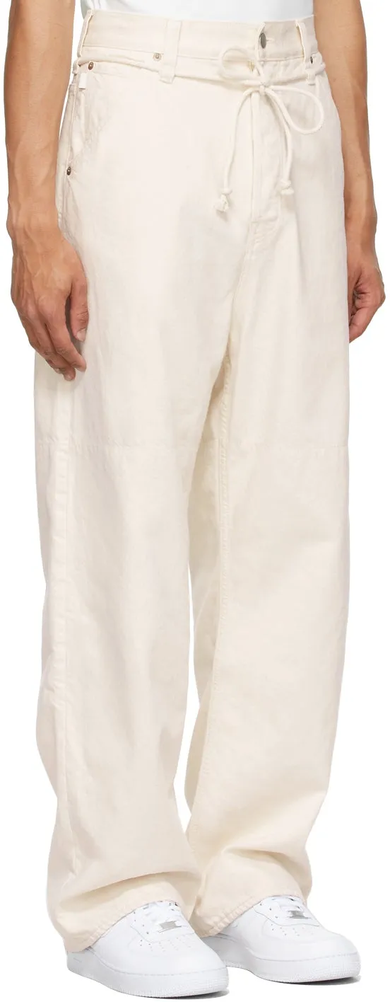 AMBUSH Off-White Oversized Drawstring Jeans