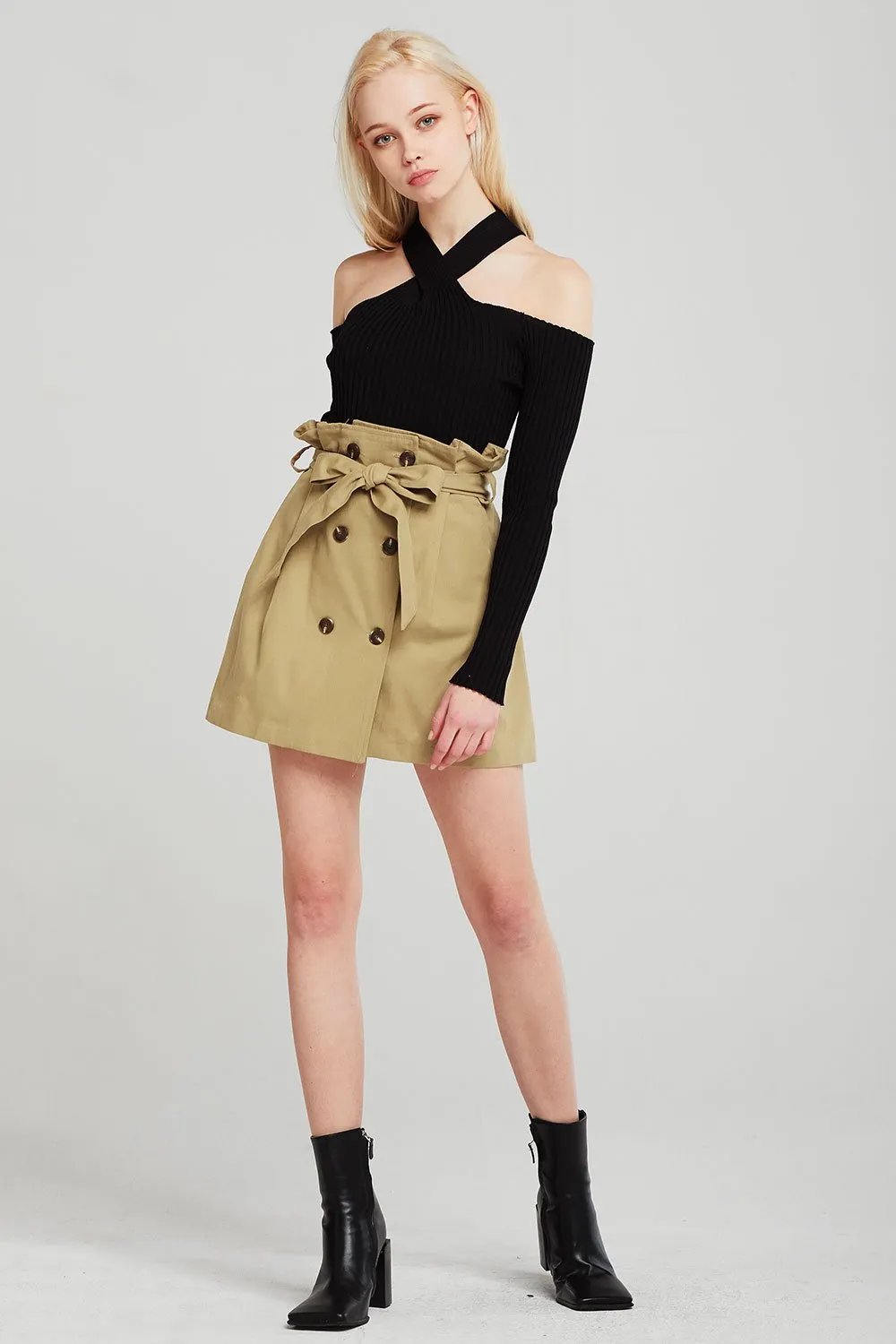 Ashley Cold Shoulder Halter Top