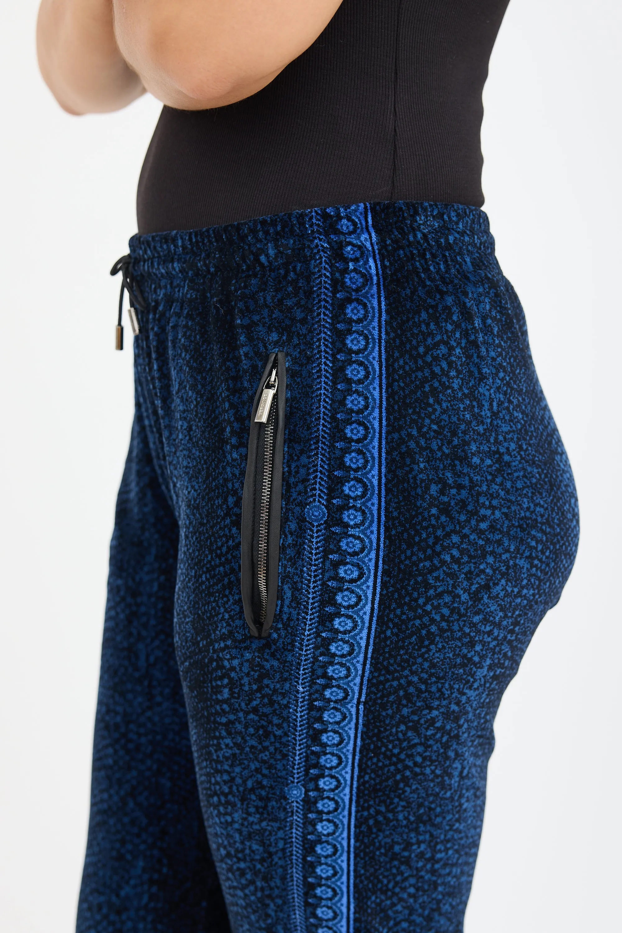 Black & Blue Floral Velour Co-Ord Set