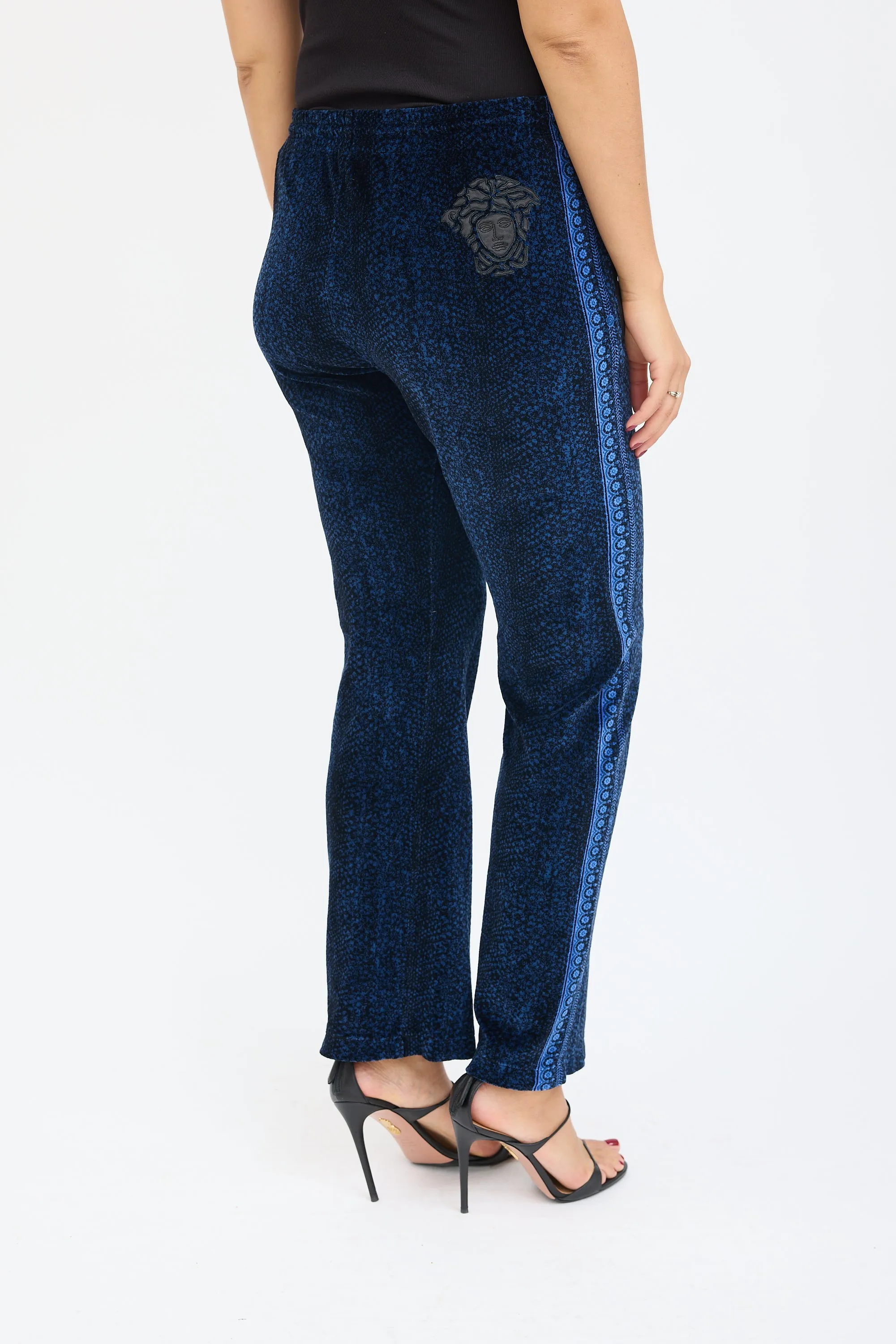 Black & Blue Floral Velour Co-Ord Set