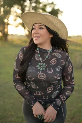 BLACK FEATHER HAT WOMENS MESH TOP