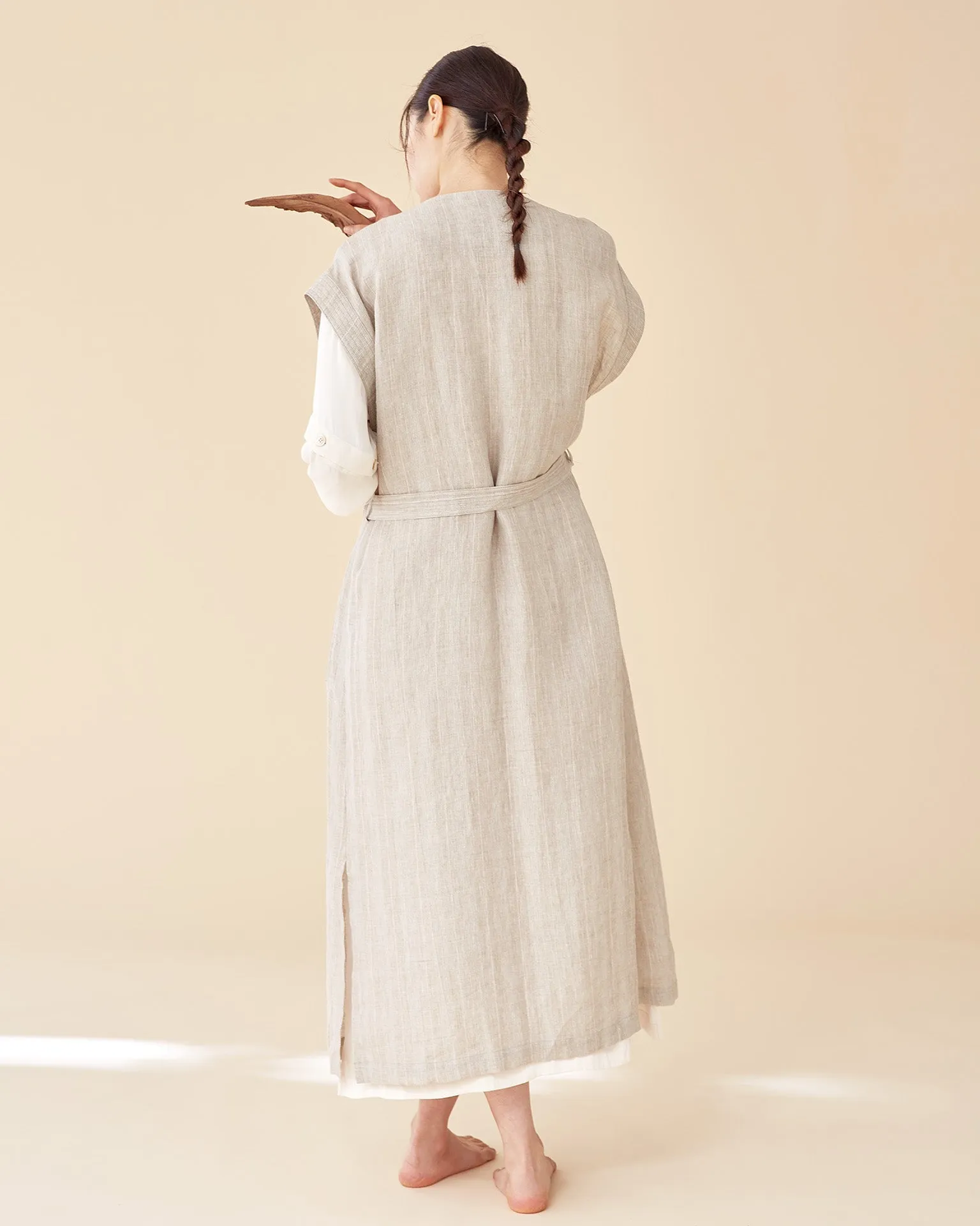 Black Walnut Robe / Premium Linen