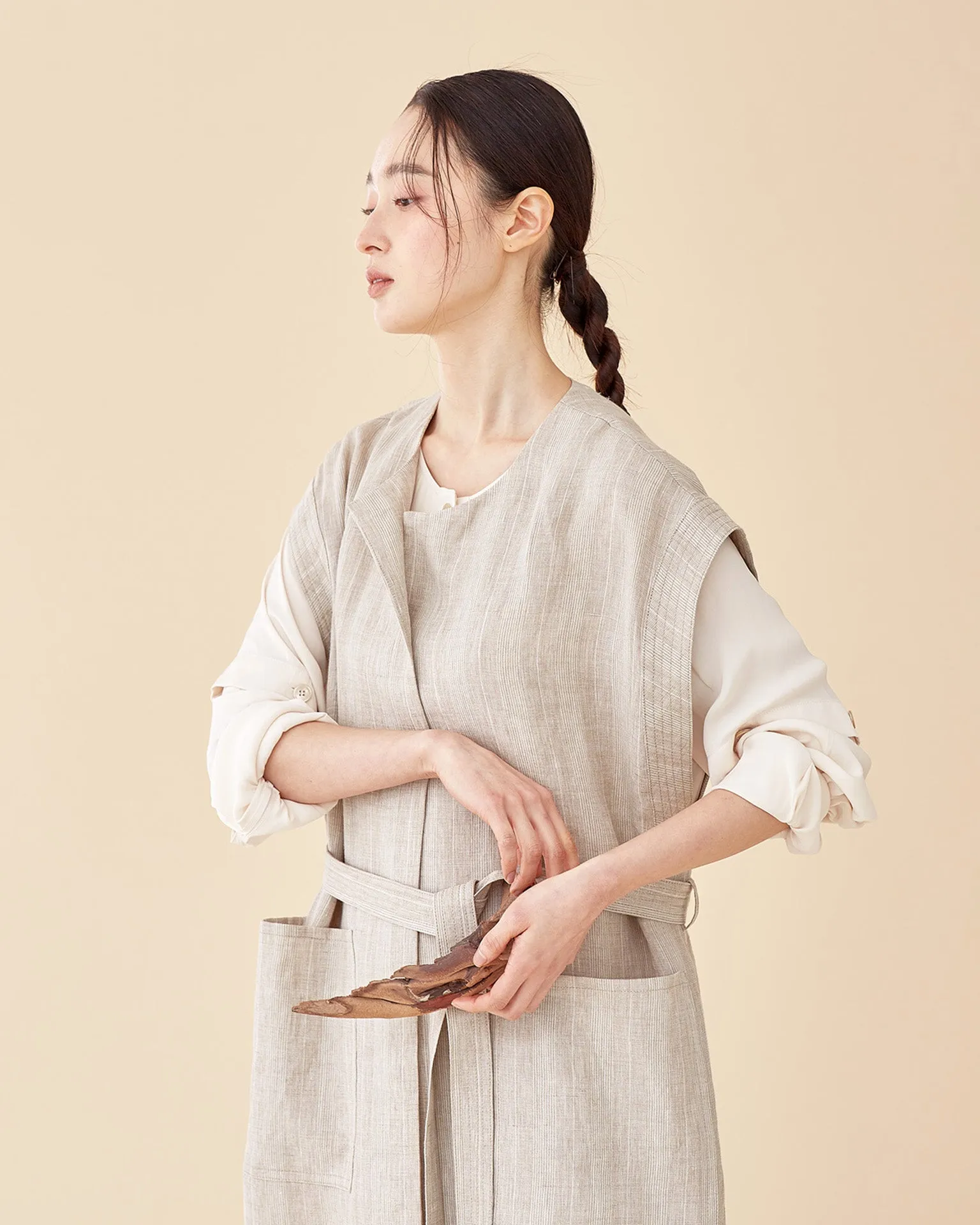 Black Walnut Robe / Premium Linen