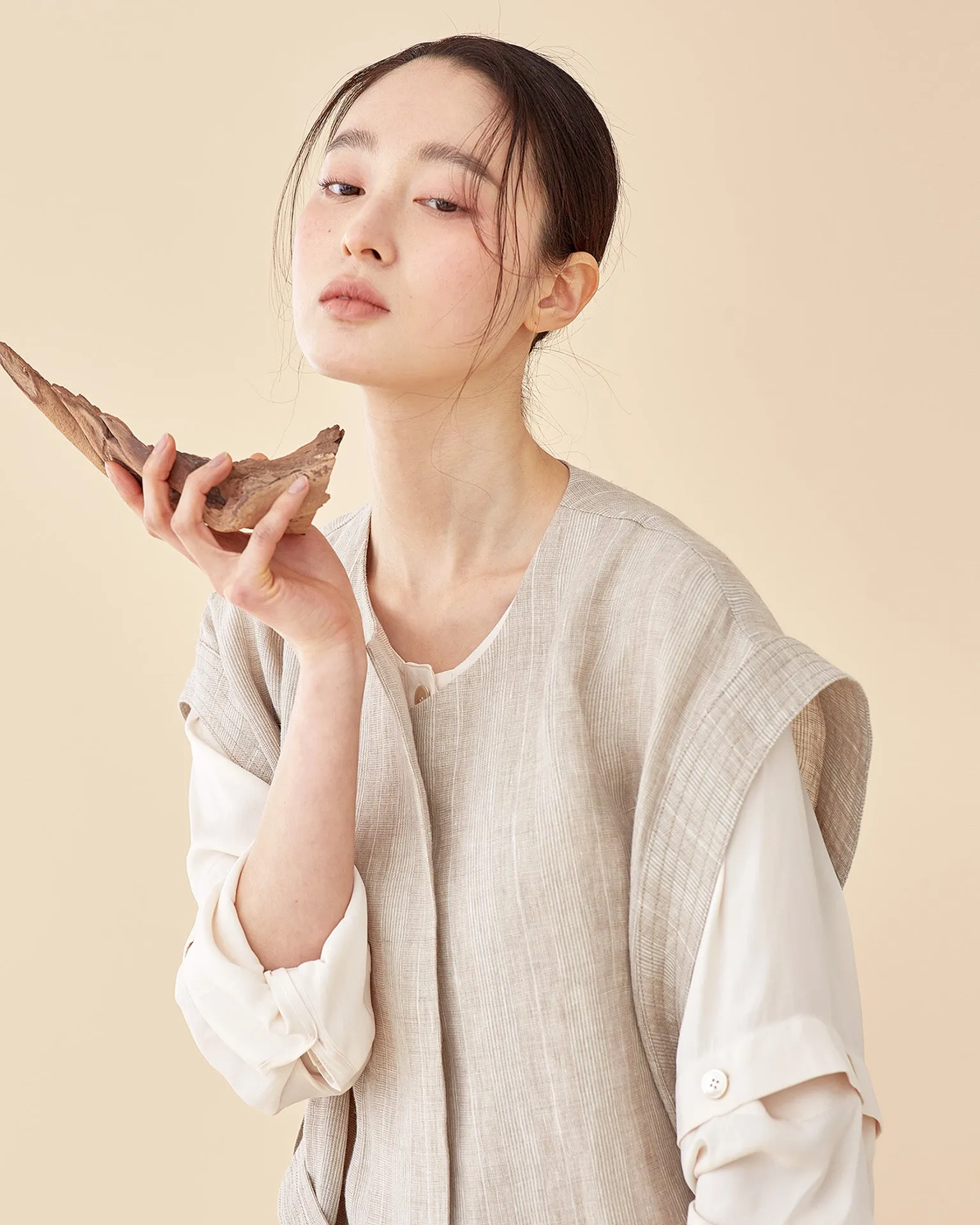 Black Walnut Robe / Premium Linen
