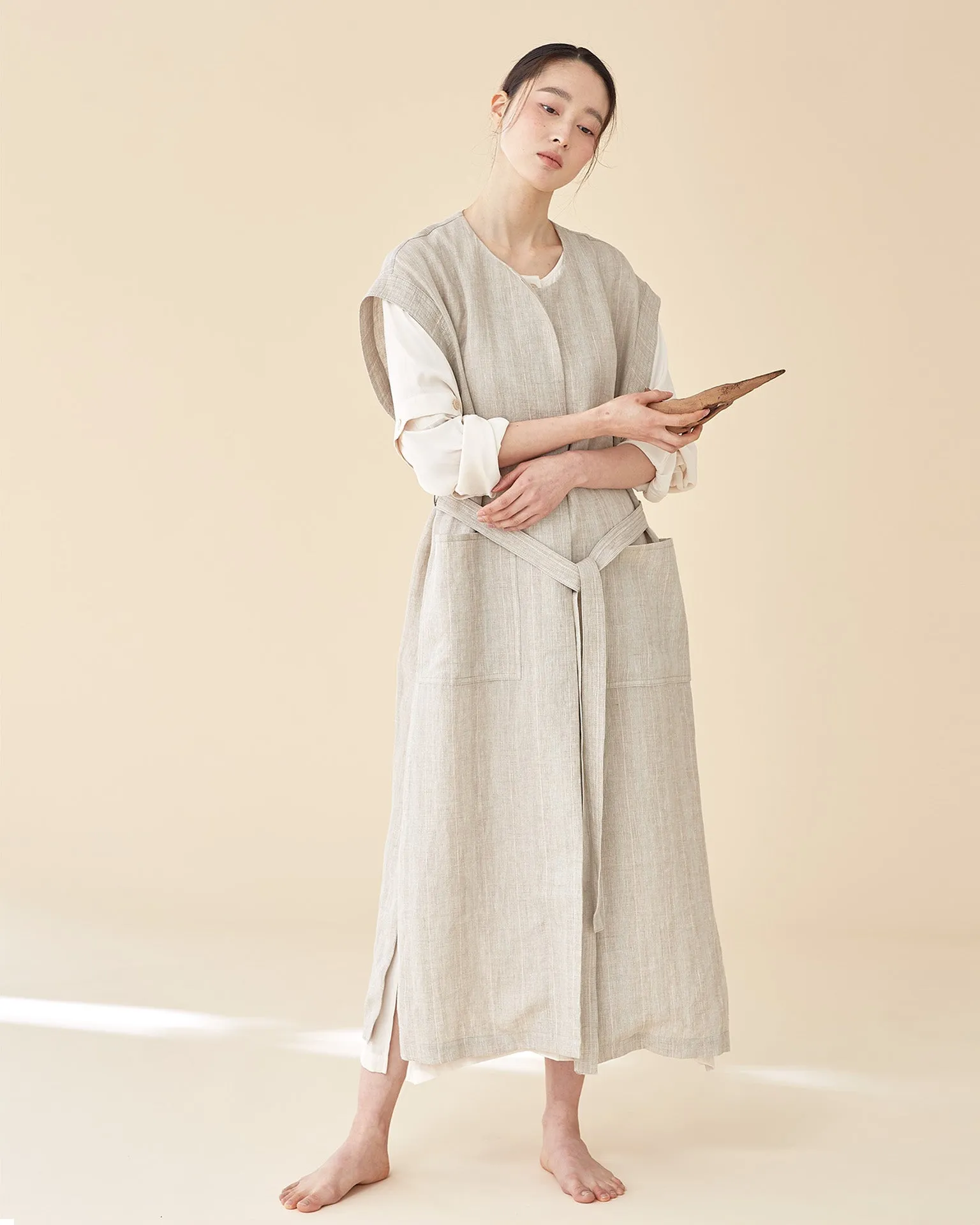 Black Walnut Robe / Premium Linen