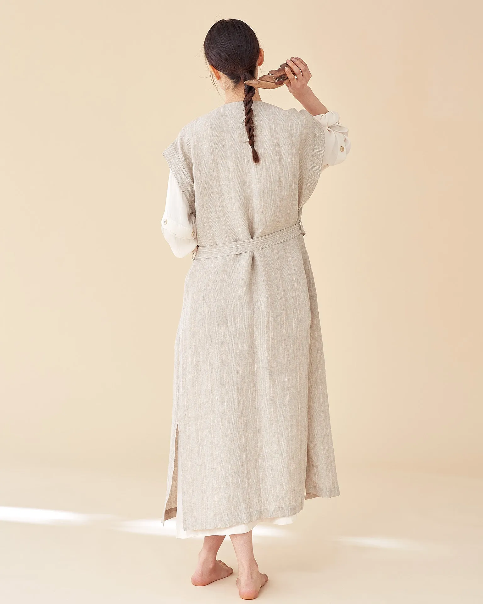Black Walnut Robe / Premium Linen