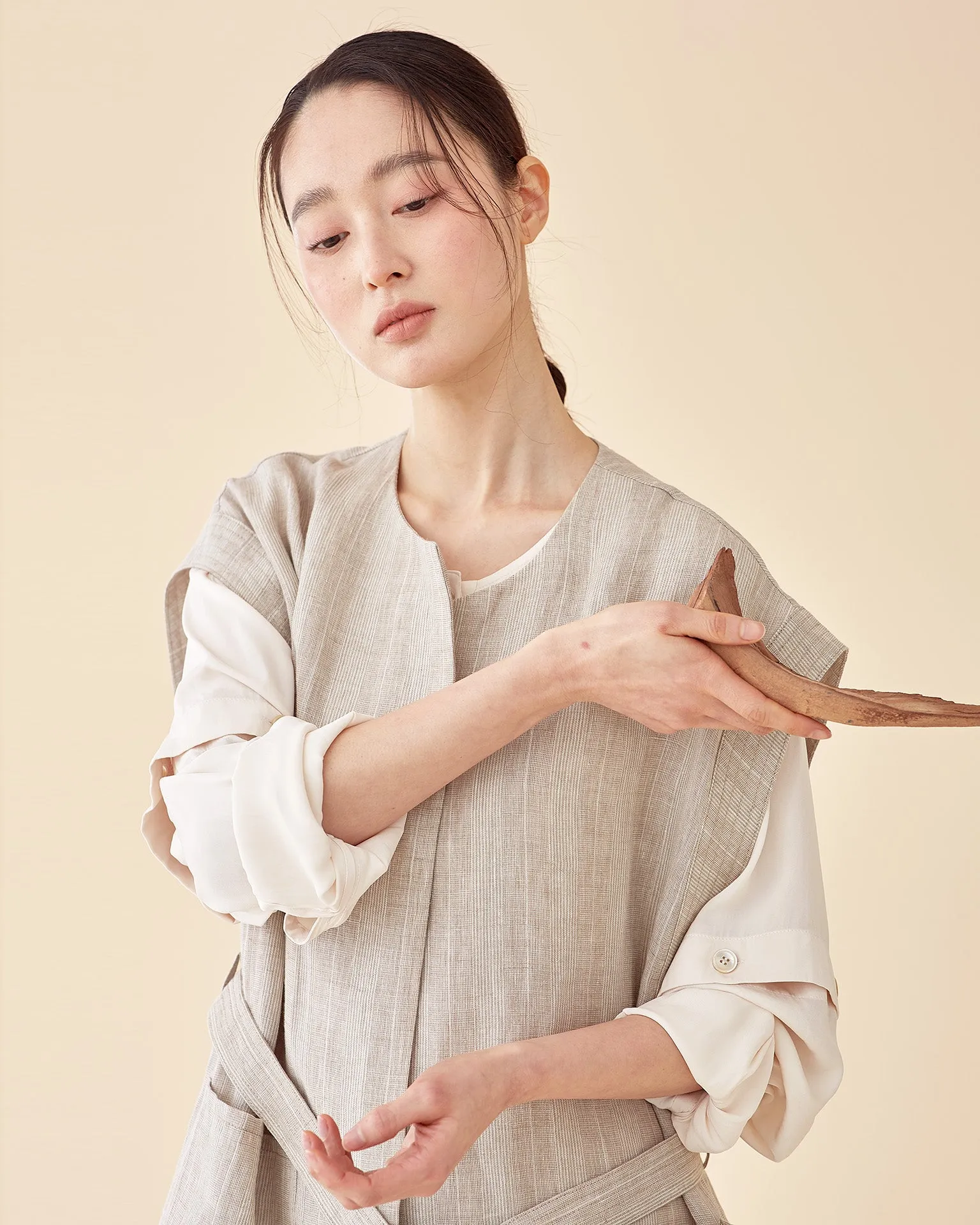Black Walnut Robe / Premium Linen