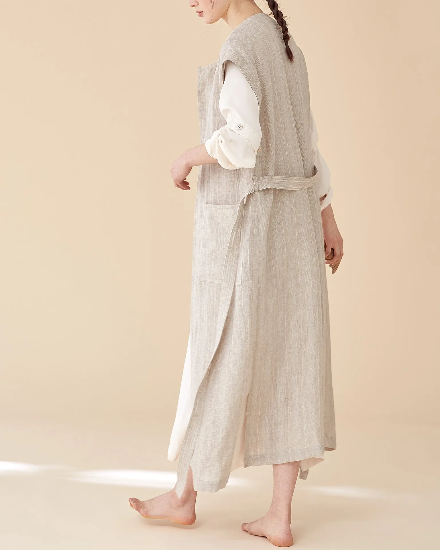 Black Walnut Robe / Premium Linen