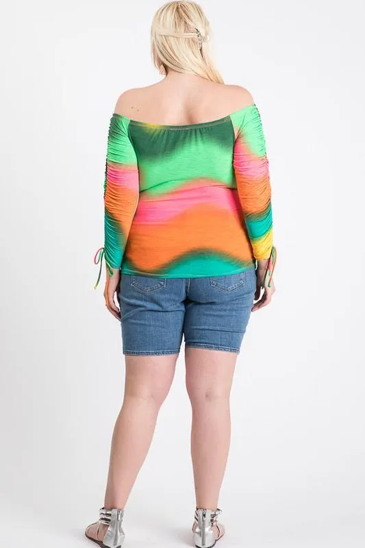 Colorful Vibes Off-Shoulder Top