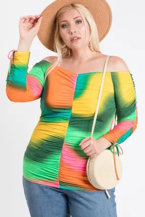 Colorful Vibes Off-Shoulder Top