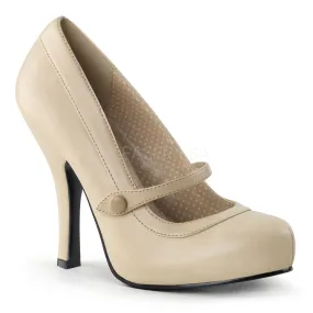 Cream PU Mary Jane Heels Cutiepie-02