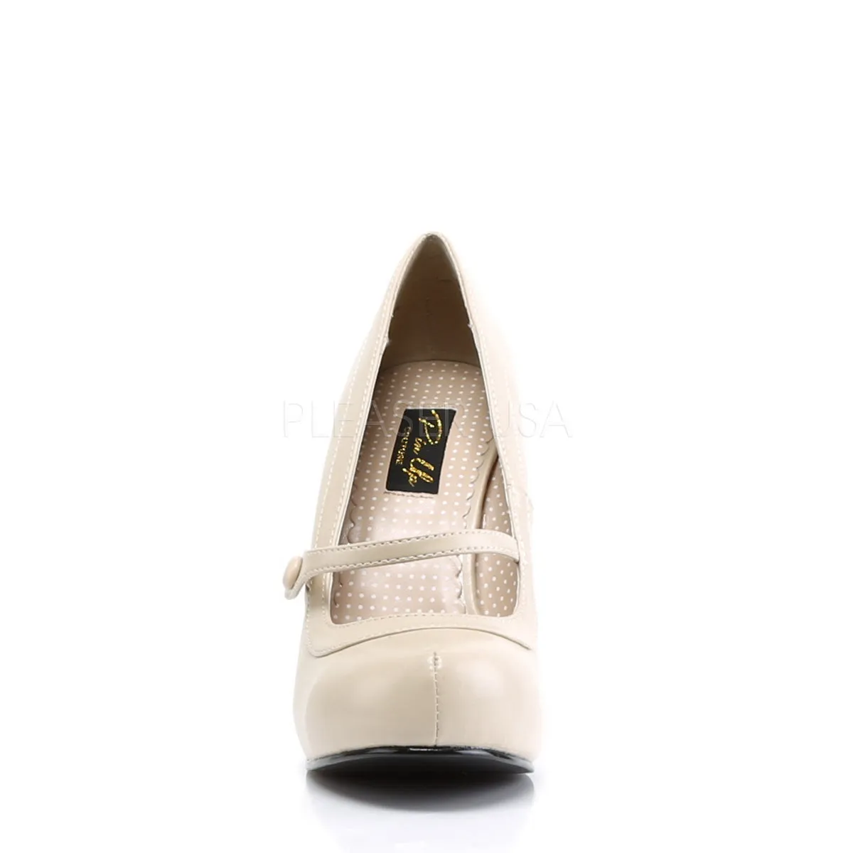Cream PU Mary Jane Heels Cutiepie-02