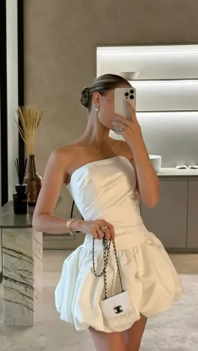 Dress Simple Short Strapless Homecoming Dresses Mini Prom Party Dress
