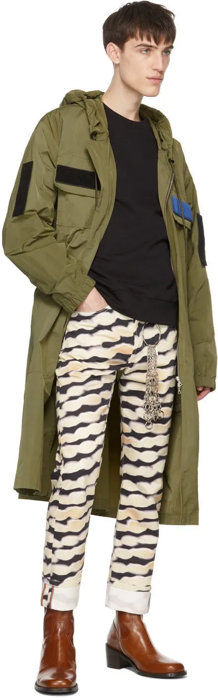 Dries Van Noten Off-White Len Lye Edition Denim Tattoo Trousers