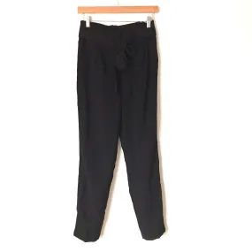 Express Black High Rise Paperbag Ankle Pants- Size 2R (Inseam 26.5”)