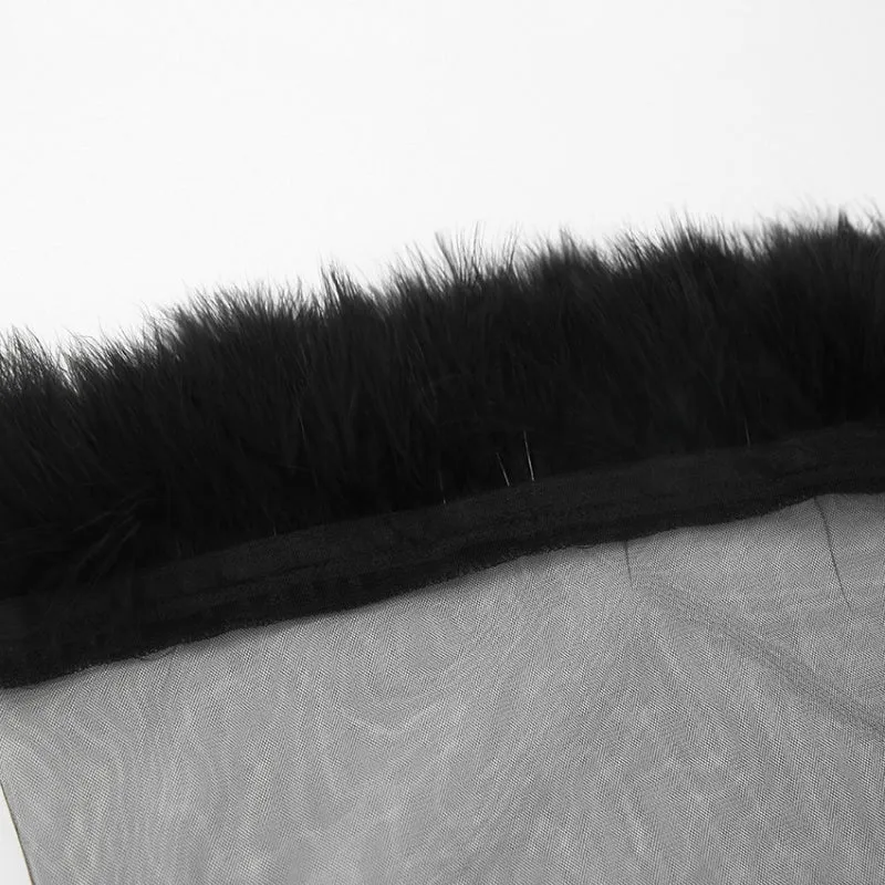 Feather Lace Long Robe