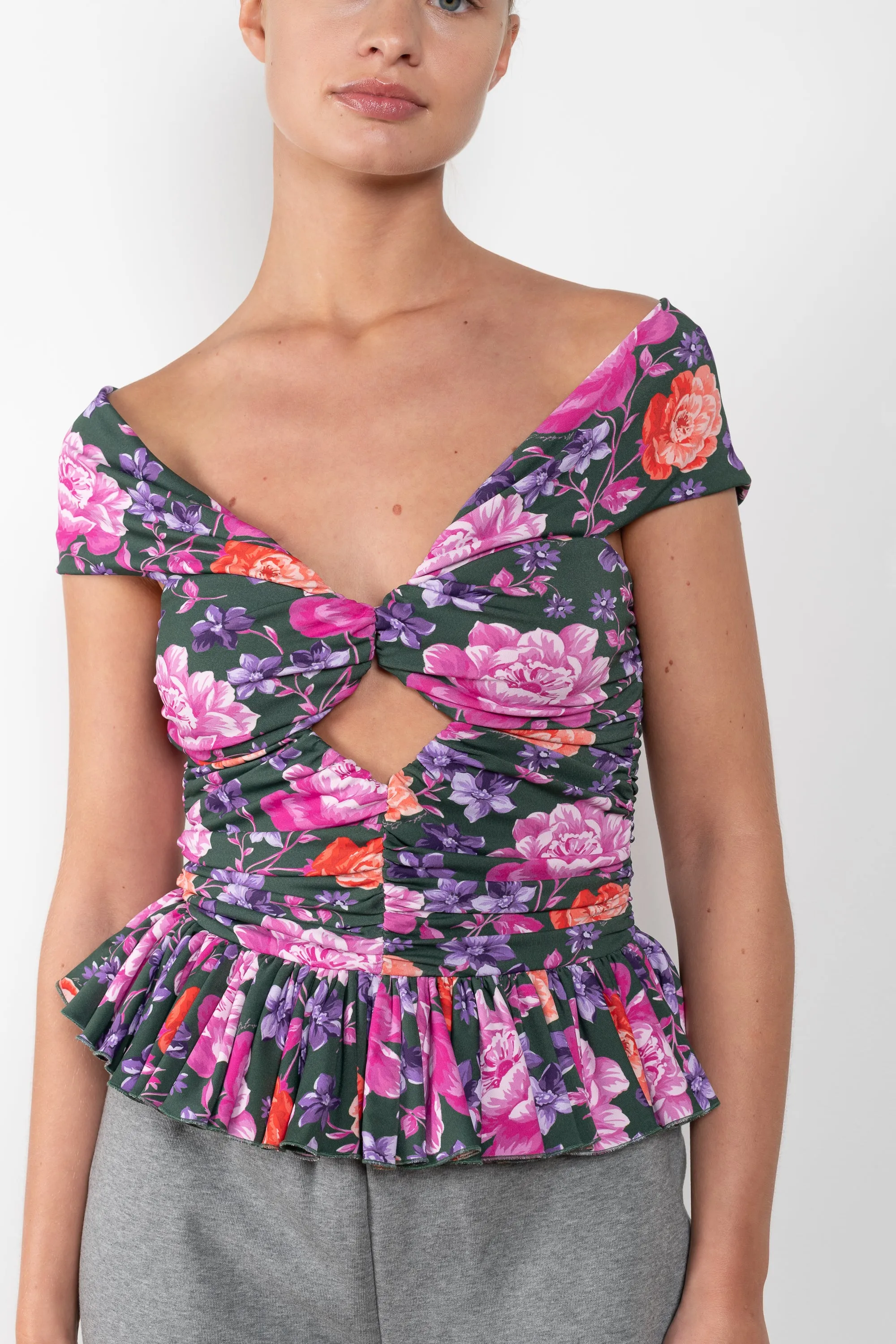 Floral Peplum Top 02