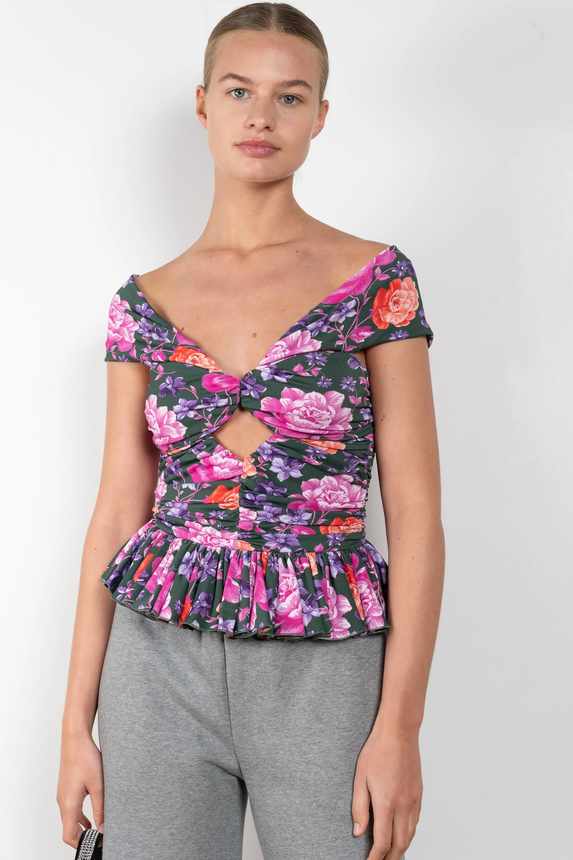 Floral Peplum Top 02