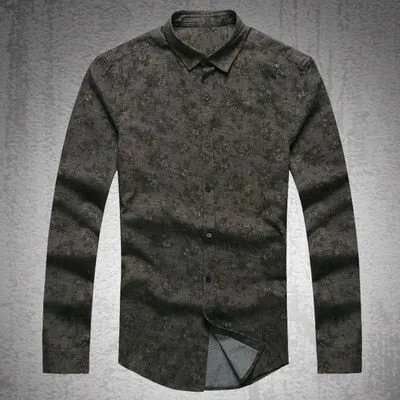 Floral Print Casual Cotton Long Sleeve Shirt #S2124