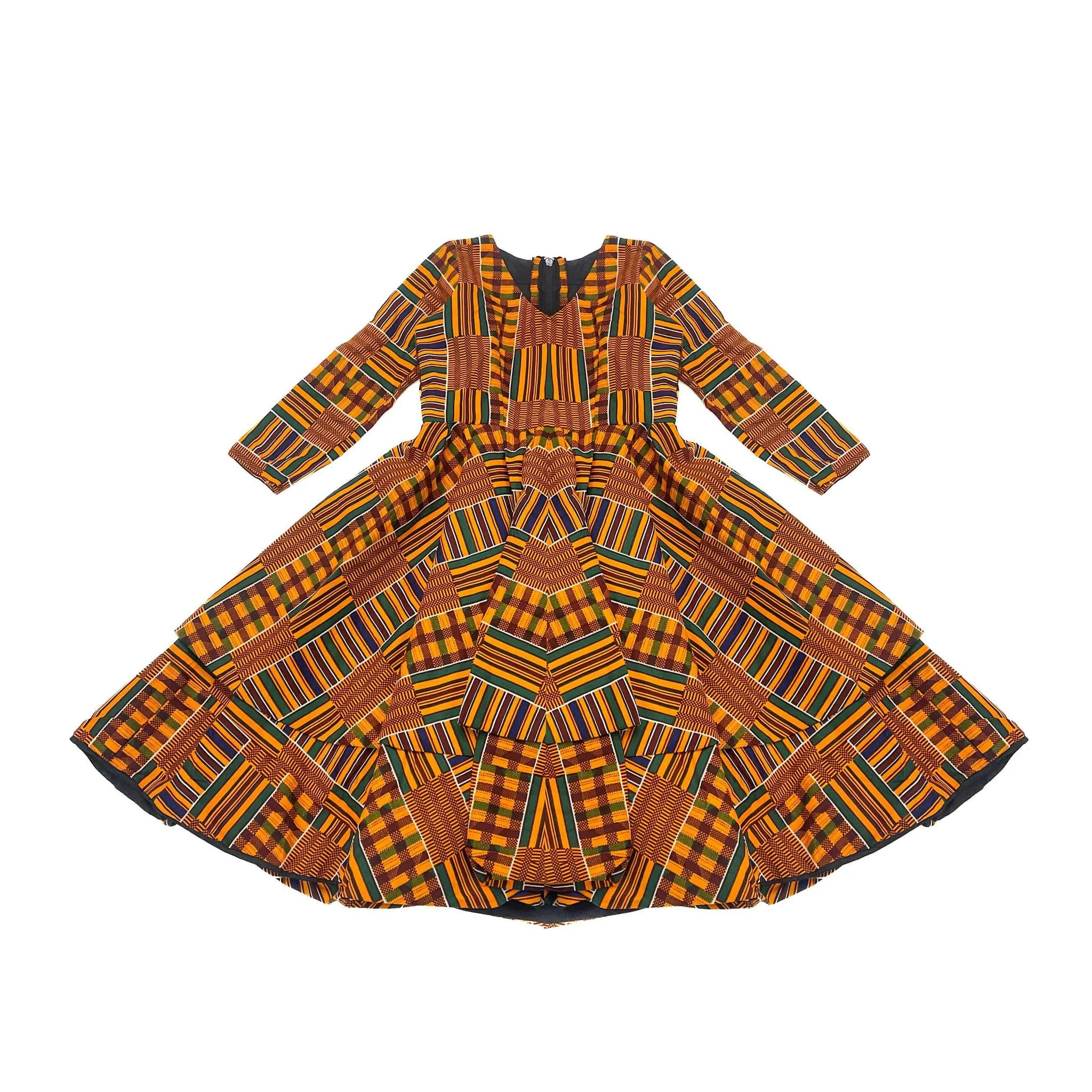 Girl Kente Double Peplum Ankara Dress