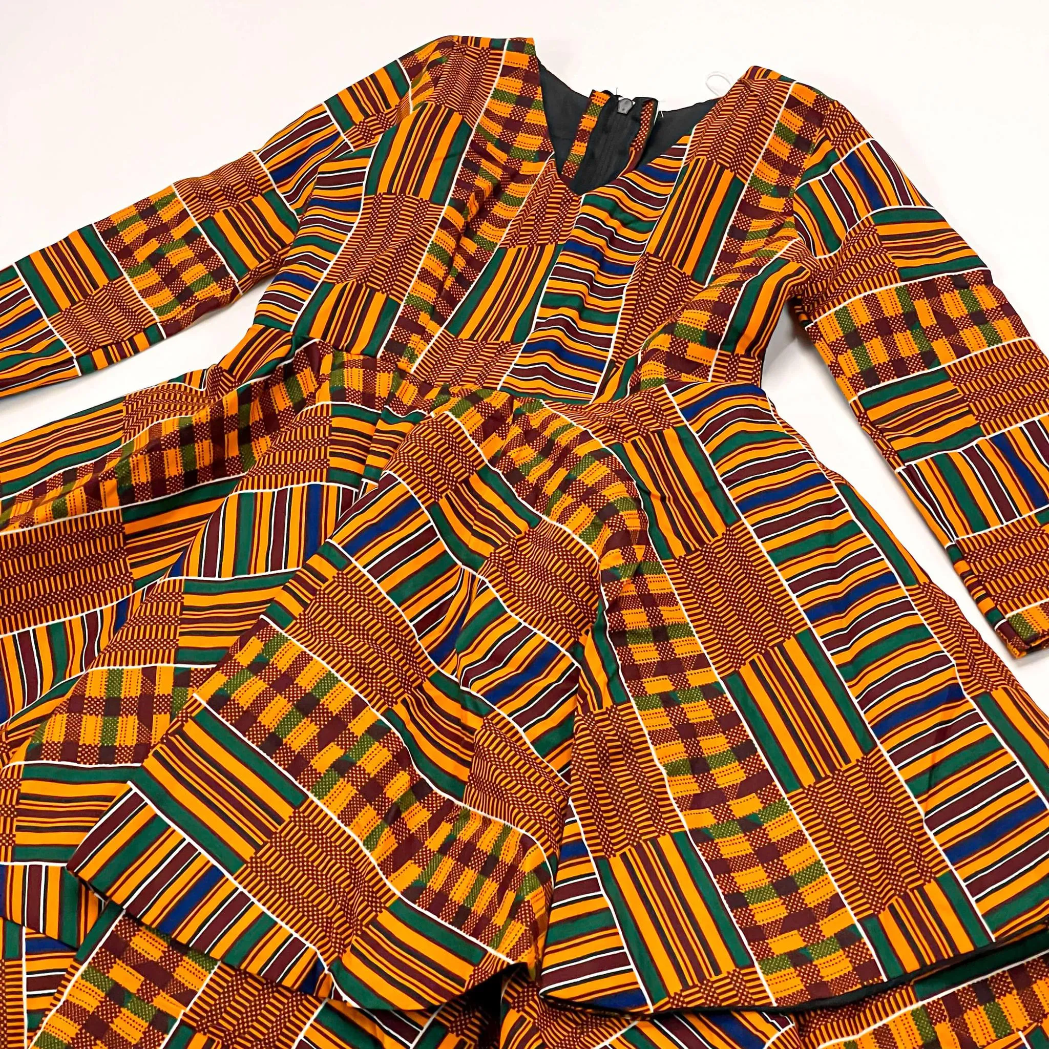 Girl Kente Double Peplum Ankara Dress