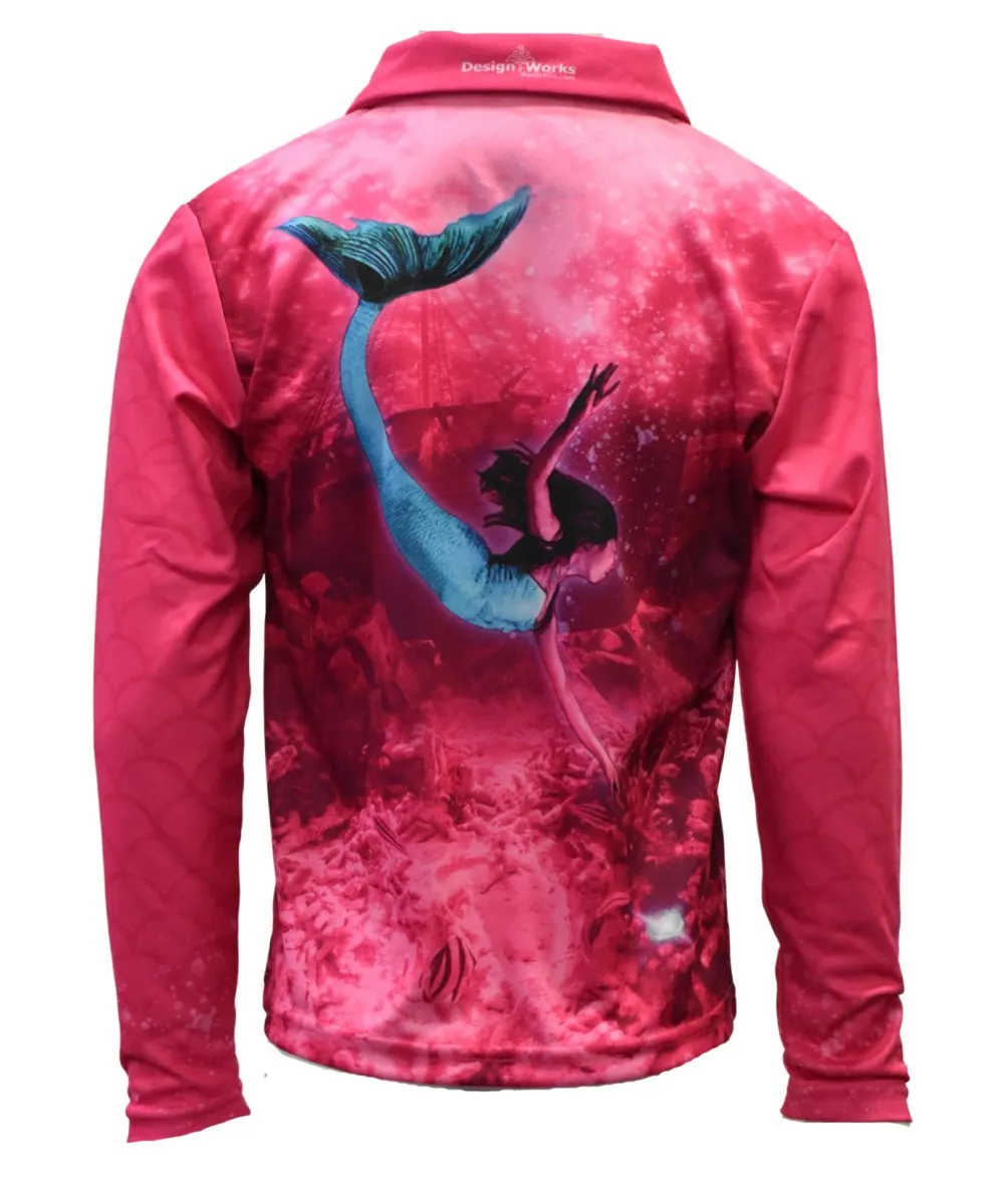 Kids Long Sleeve Sun Safe Shirts - Mermaids