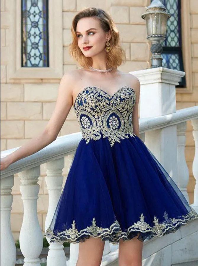 Lovely Cocktail Dresses,Strapless Cocktail Dress,Short Homecoming Dress,CD00019