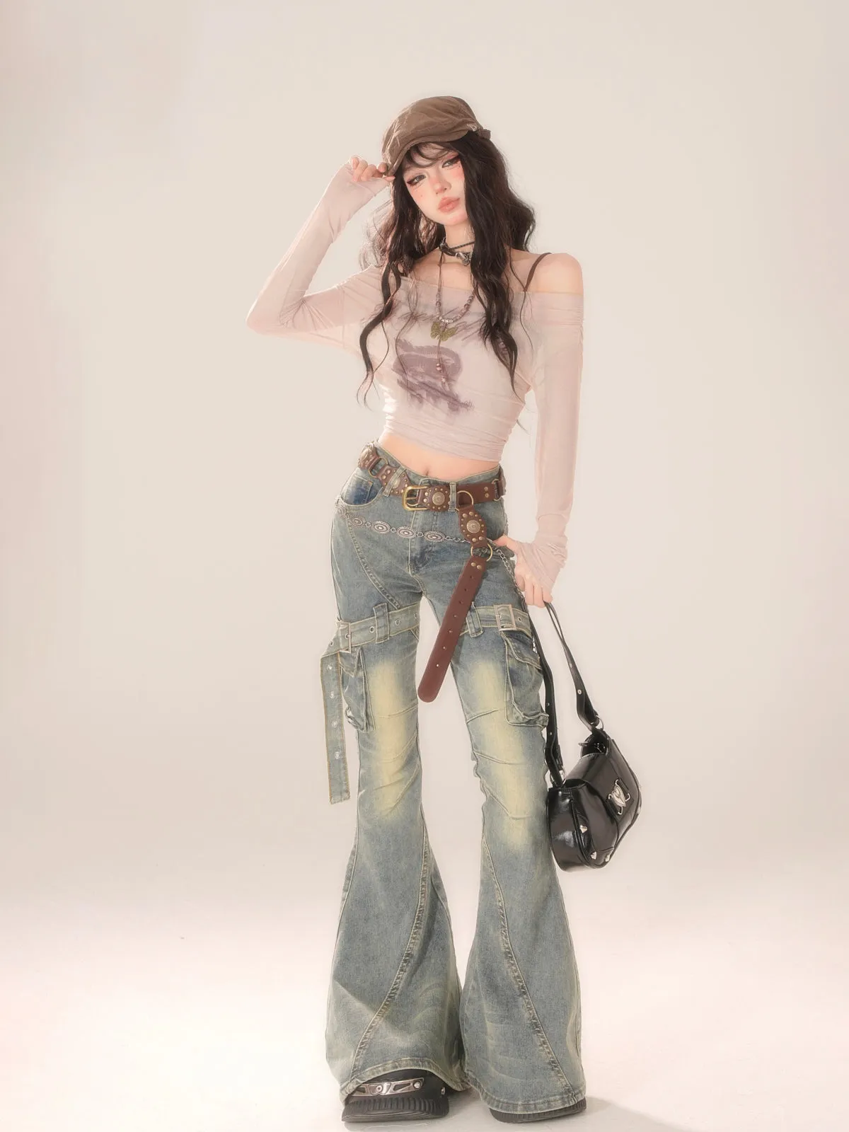 Mode Tops Y2K Off-shoulder