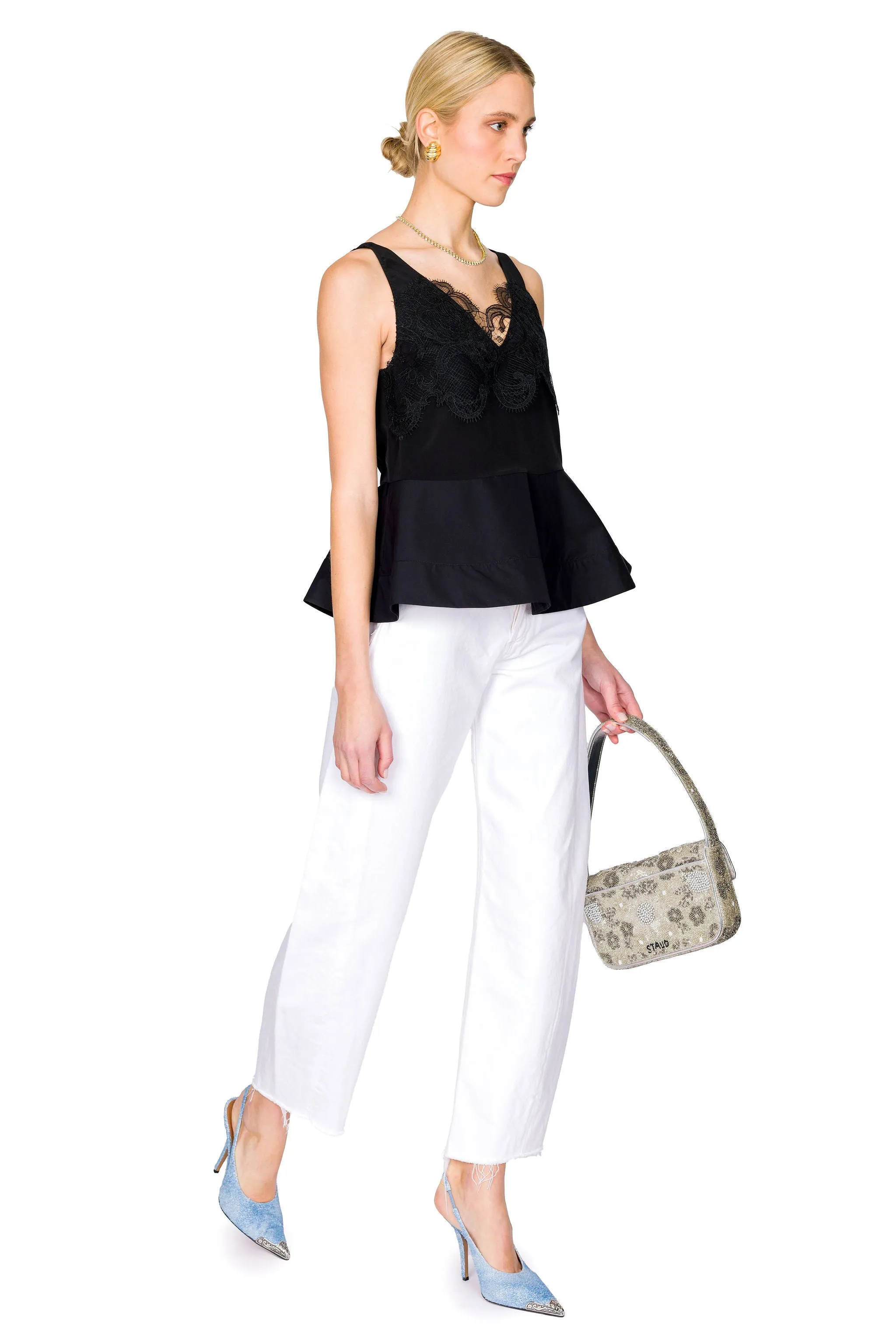 Peplum Tank With Lace