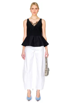Peplum Tank With Lace