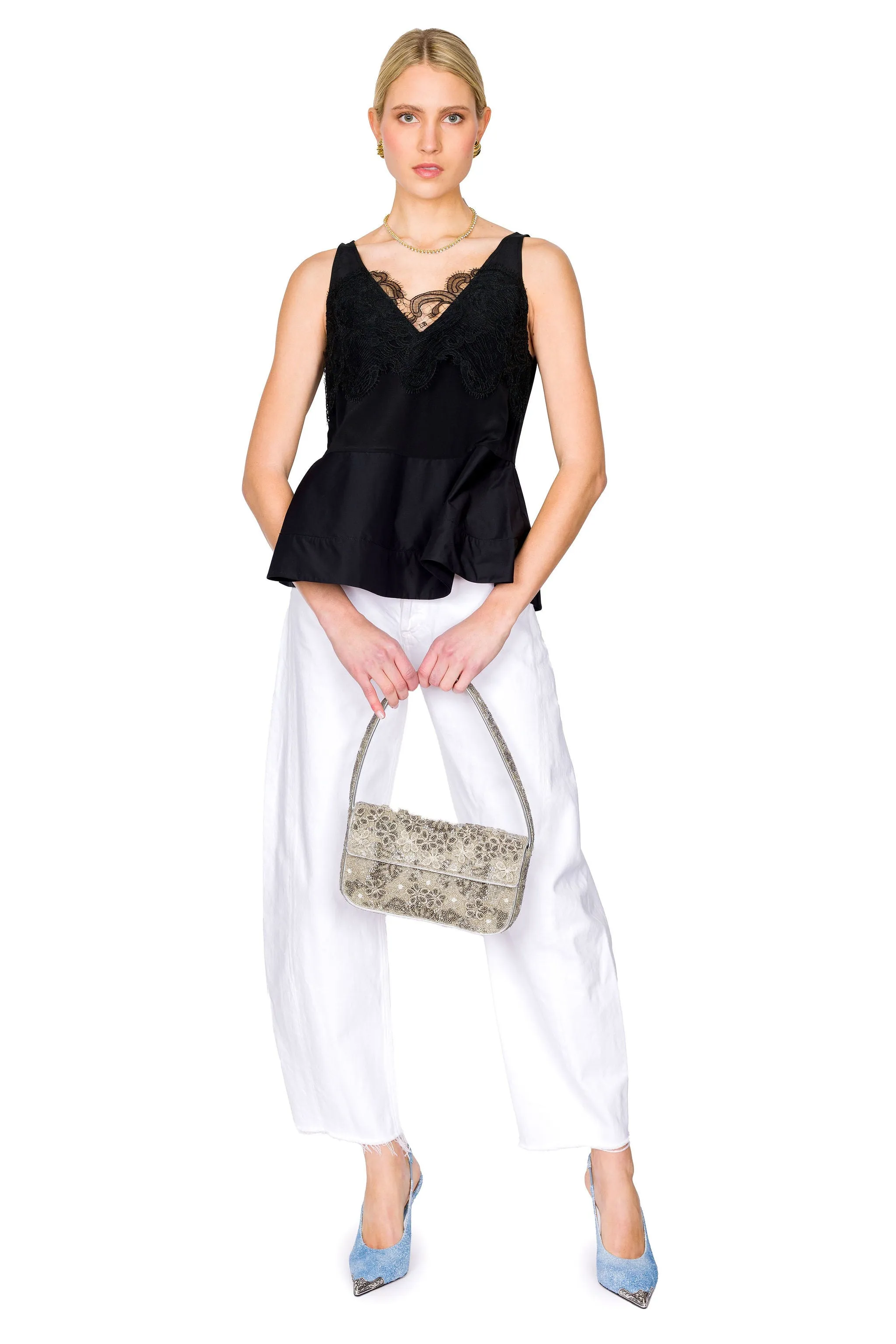 Peplum Tank With Lace