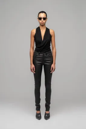 SKINNY LEATHER STRETCH TROUSERS